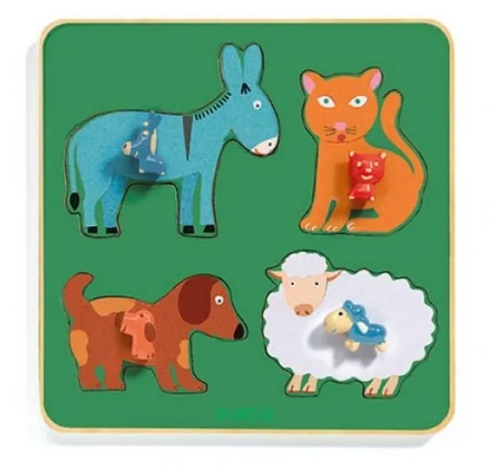 Holz-Rahmenpuzzle - Family Farm