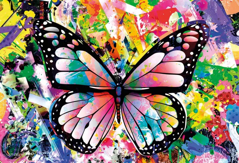Kunterbunter Schmetterling