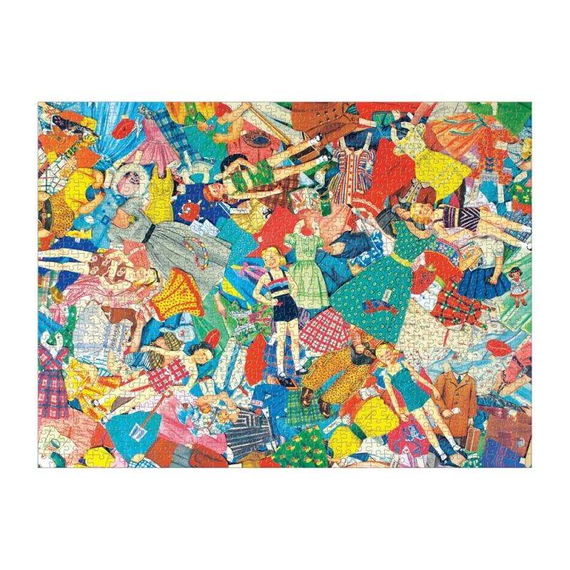 Vintage-Papierpuppen – 1000-teiliges Puzzle in Quadratischer Box