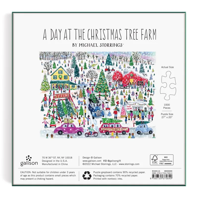 Weihnachtsbaumfarm – 1000-teiliges Folienpuzzle