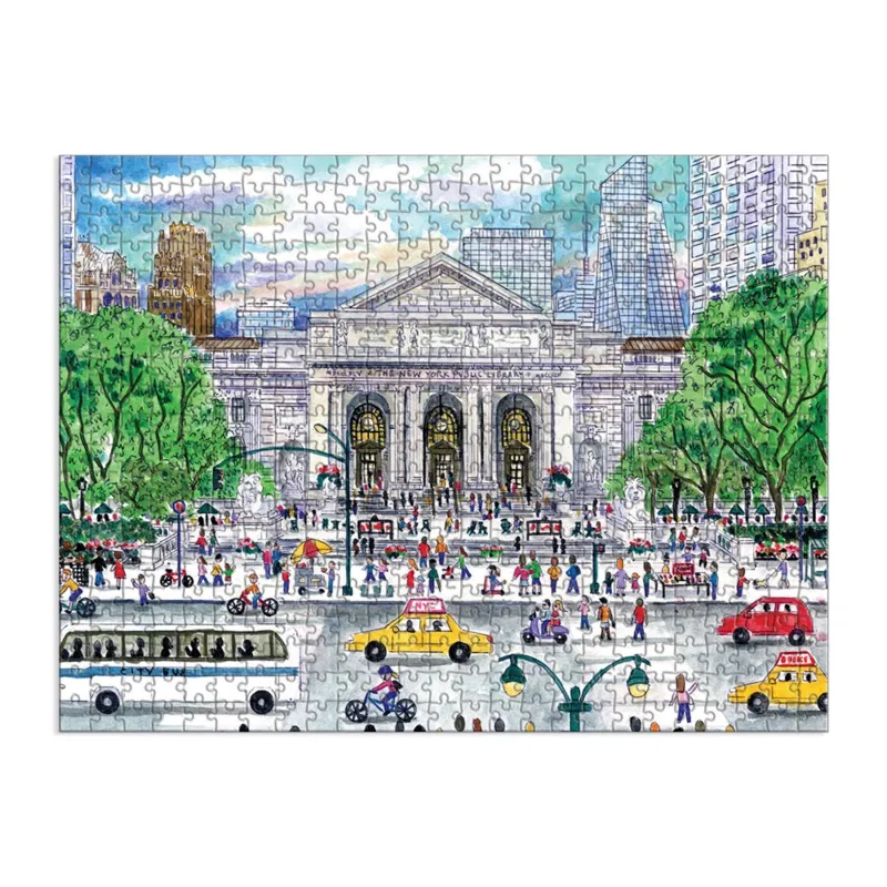 Frühling in der Bibliothek – 500-teiliges doppelseitiges Puzzle