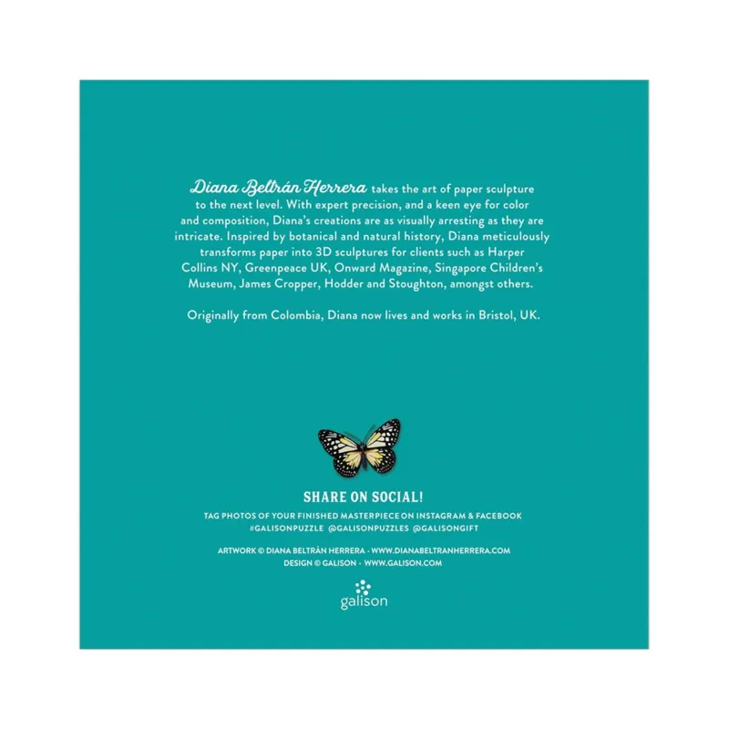 Schmetterling Botanica - 500-teiliges Puzzle mit Geformten Teilen