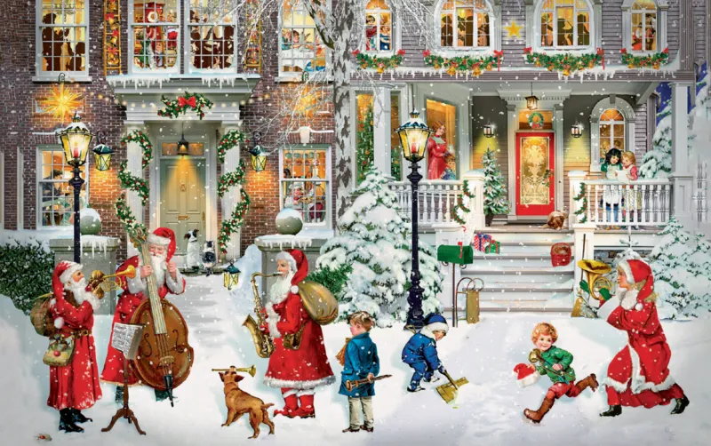Minipuzzle - Weihnachtsmänner