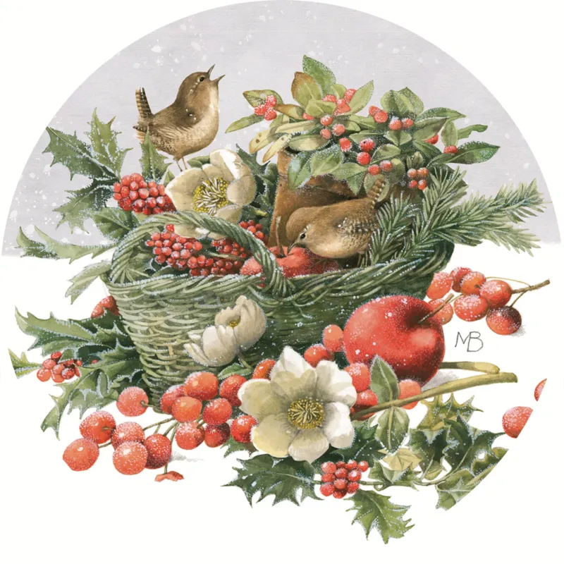 Mini-Puzzle - Winterwald - Der Korb