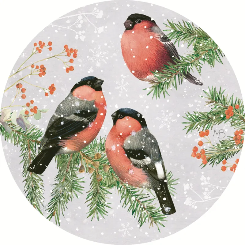 Mini-Puzzle - Winterwald - Vögel