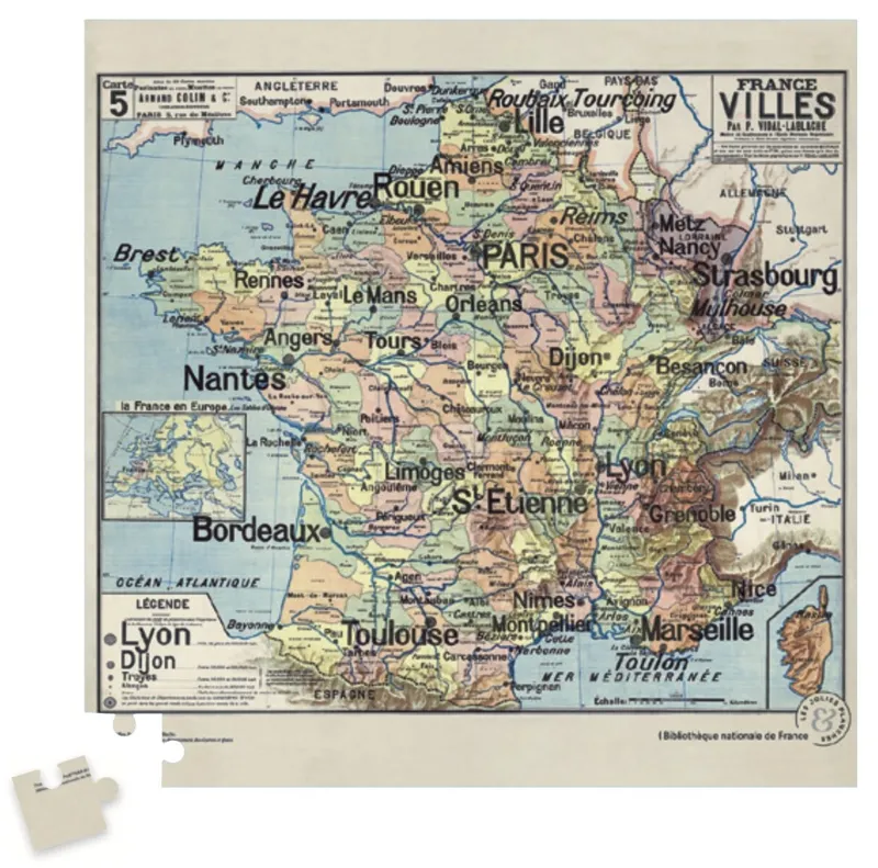 Puzzle Karte von Frankreich