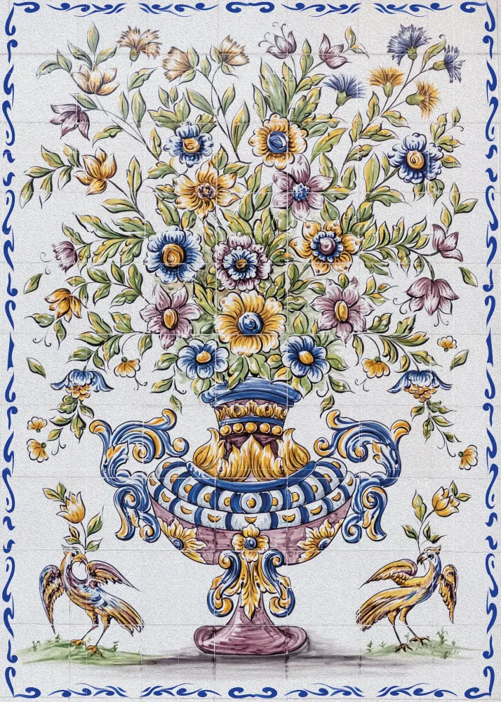 Art on Tiles - Blumenvase
