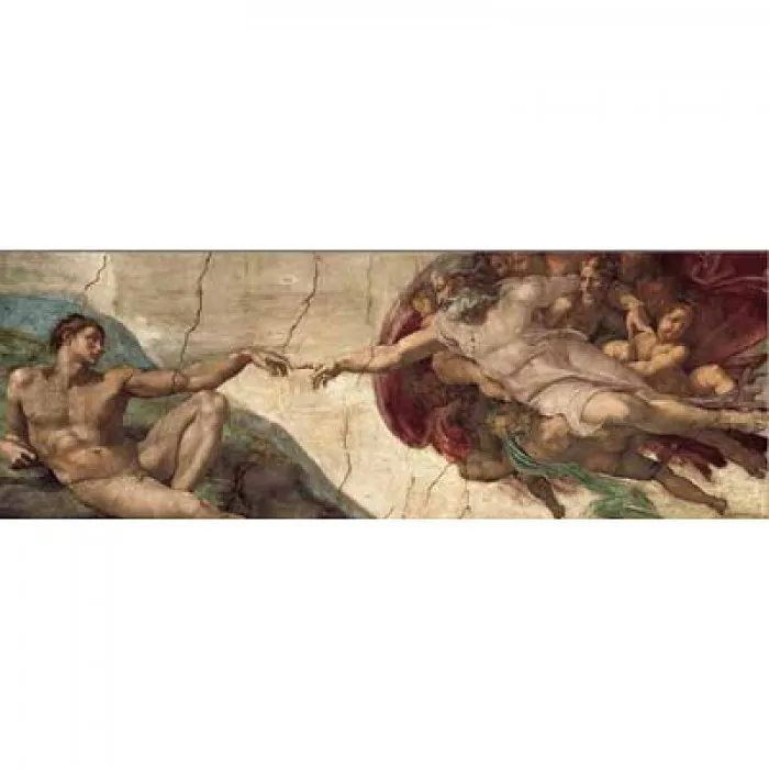 Panoramapuzzle - Michelangelo: Die Erschaffung Adams