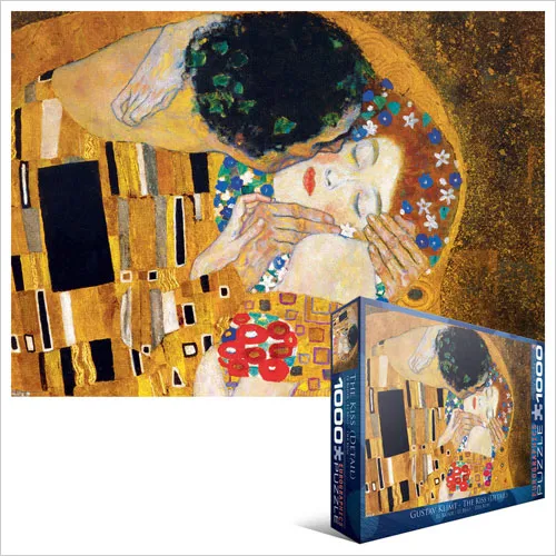 Gustav Klimt: Der Kuss (Detail)