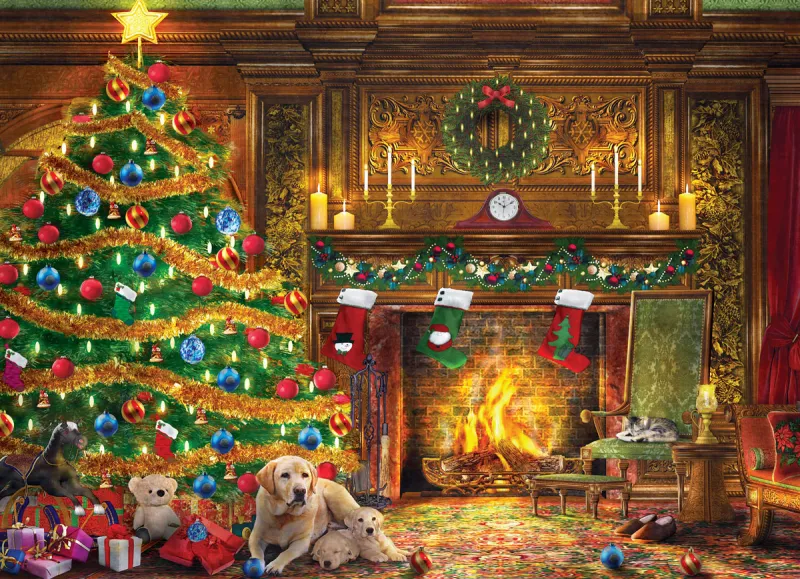 Dominic Davison - Weihnachts Labradors - Weihnachten