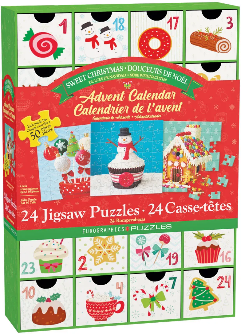 Adventskalender - Süße Weihnachten - 24 Puzzles