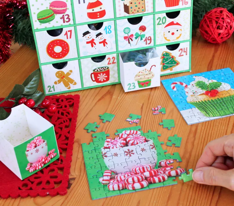Adventskalender - Süße Weihnachten - 24 Puzzles