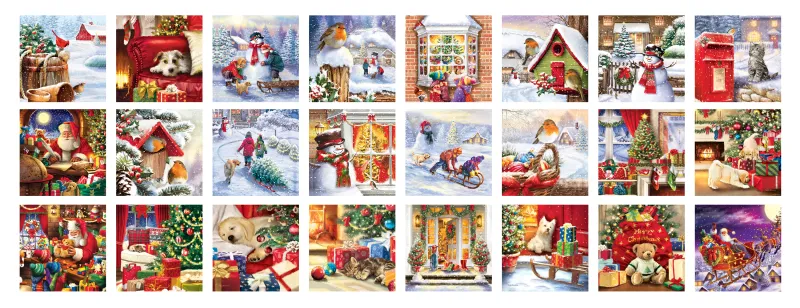 Adventskalender - Erinnerungen an Weihnachten - 24 Puzzles