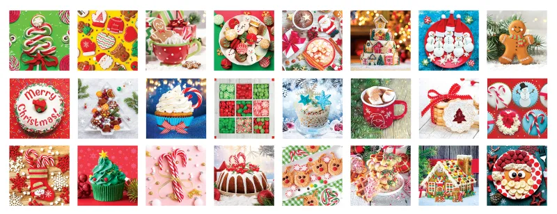 Adventskalender - Weihnachtsleckereien - 24 Puzzles