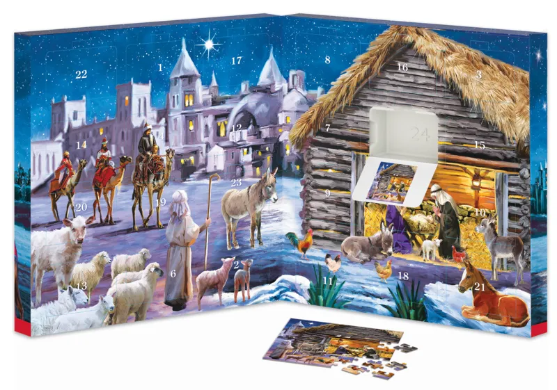 Adventskalender - Weihnachtskrippe - 24 Puzzles