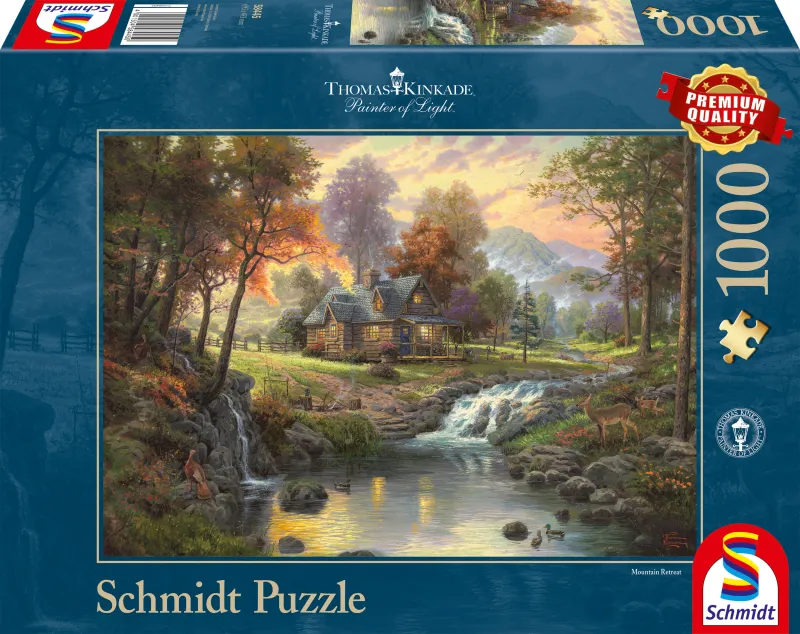 Thomas Kinkade: Holzhaus am Bach