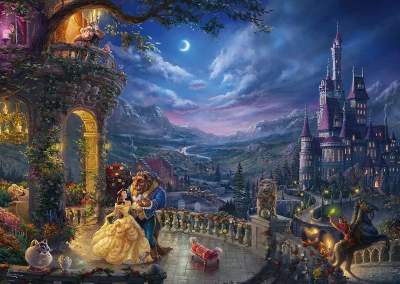 Thomas Kinkade - Disney, Die Schöne und das Biest