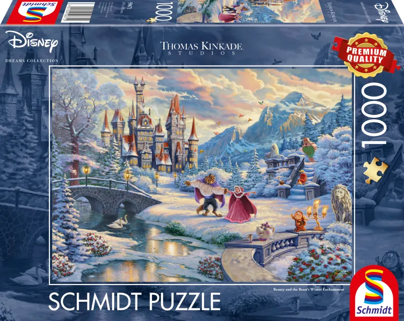 Thomas Kinkade Disney - Beauty and the Beast, Magical Winter Evening