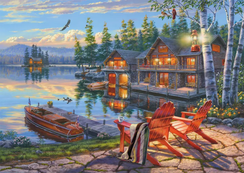 Seeufer am Loon Lake, New York