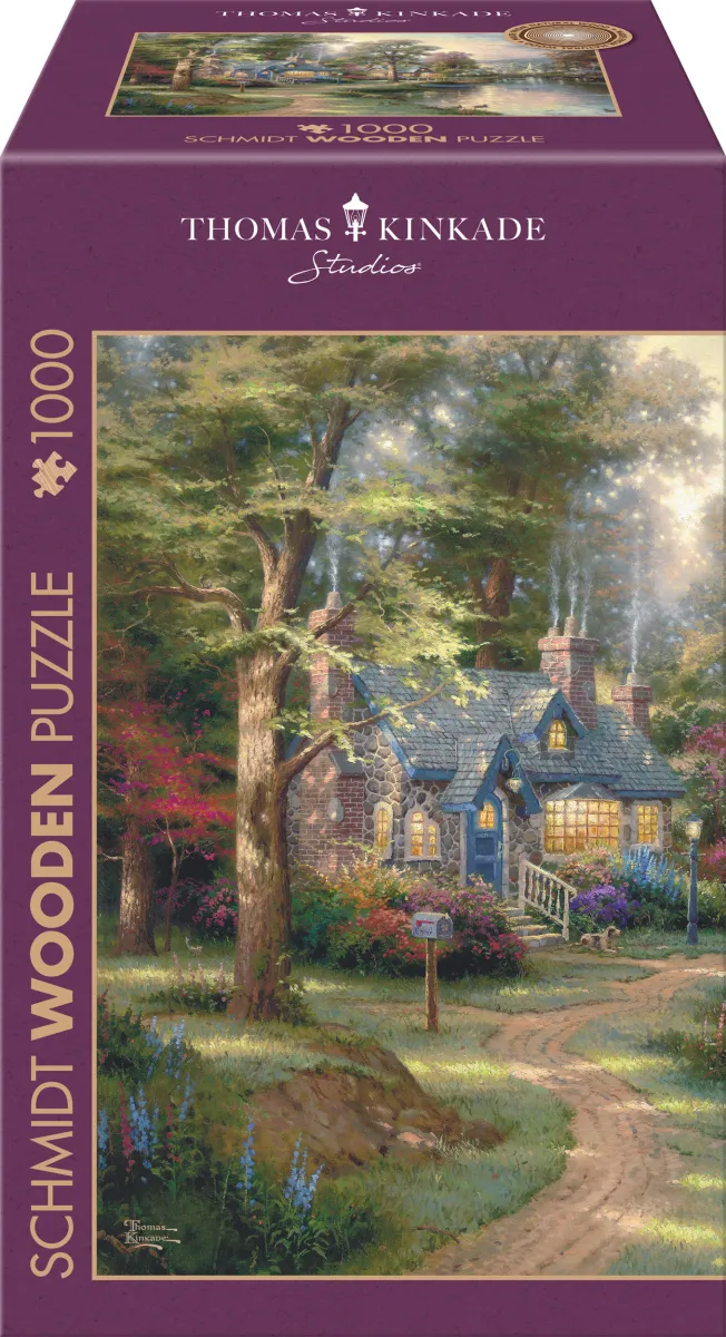 Holzpuzzle - Dorf am See