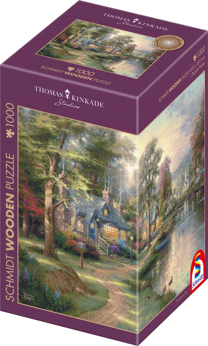 Holzpuzzle - Dorf am See