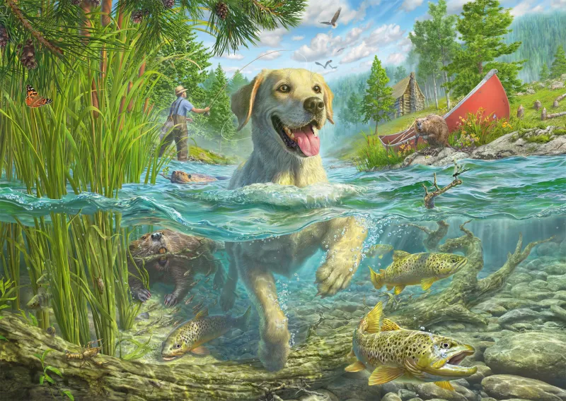 Mark Fredrickson - Labrador beim Angeln