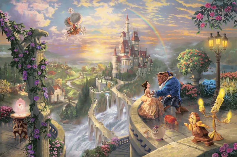 Thomas Kinkade - Disney - Die Schöne und das Biest