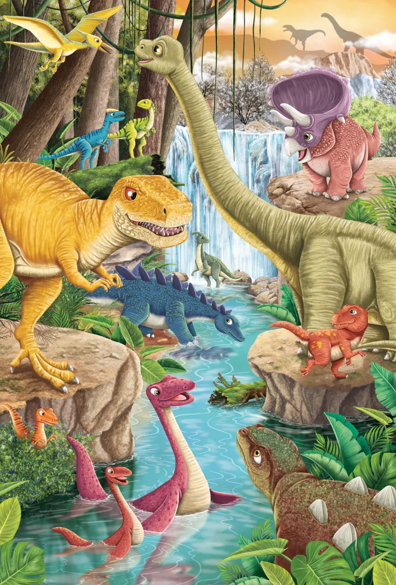 3 Puzzles - Spaß mit Dinosauriern