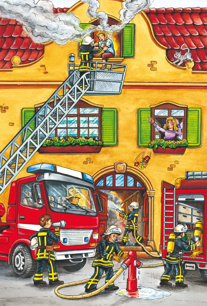 3 Puzzles - Feuerwehr und Polizei
