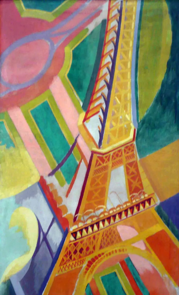 Handgeschnittenes Holzpuzzle - Tour Eiffel, Robert Delaunay
