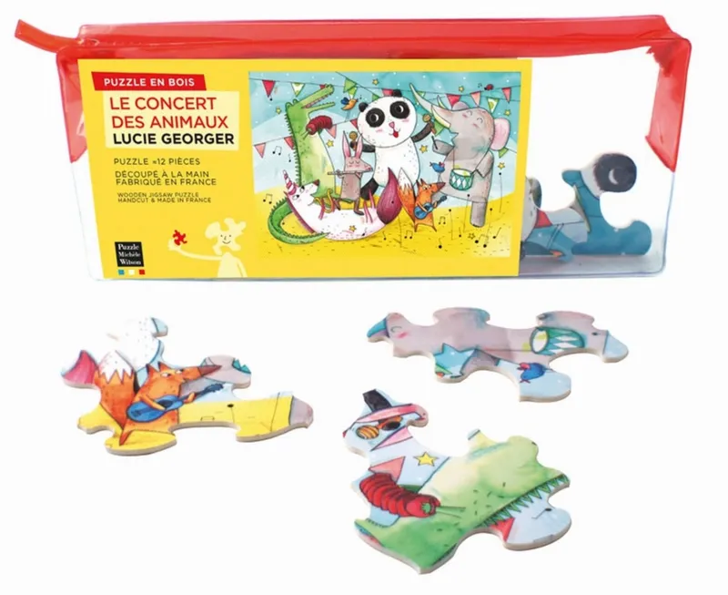 Handgeschnittenes Holzpuzzle - Animal Concert