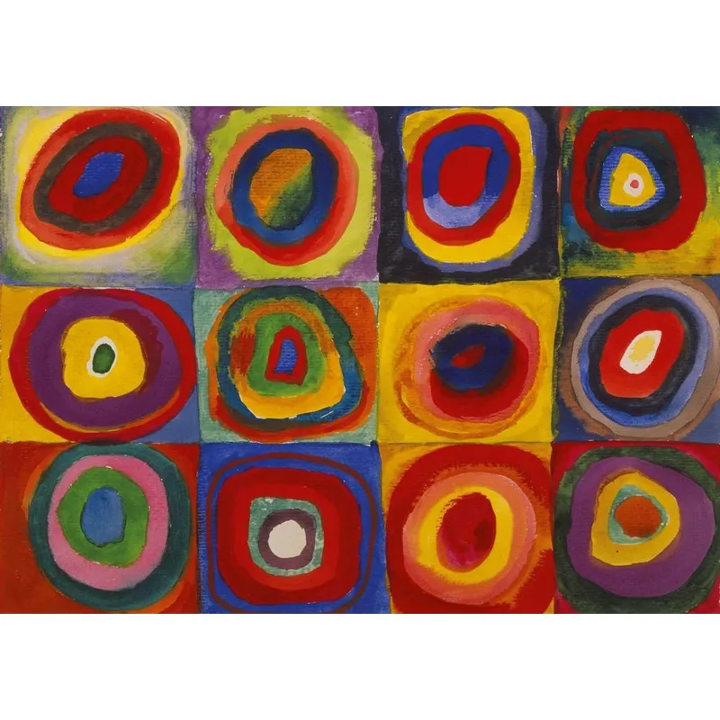 Handgeschnittenes Holzpuzzle - Kandinsky Vassily : Color Study