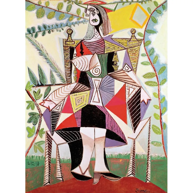 Handgeschnittenes Holzpuzzle - Picasso : Woman In The Garden