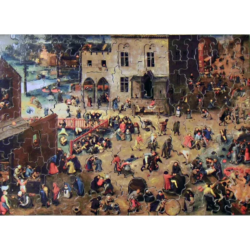 Handgeschnittenes Holzpuzzle - Bruegel : Children'S Games