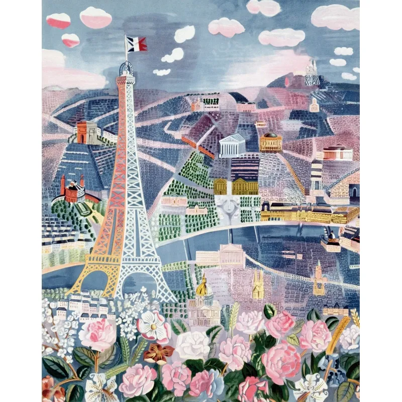 Handgeschnittenes Holzpuzzle - Paris Au Printemps, Raoul Dufy