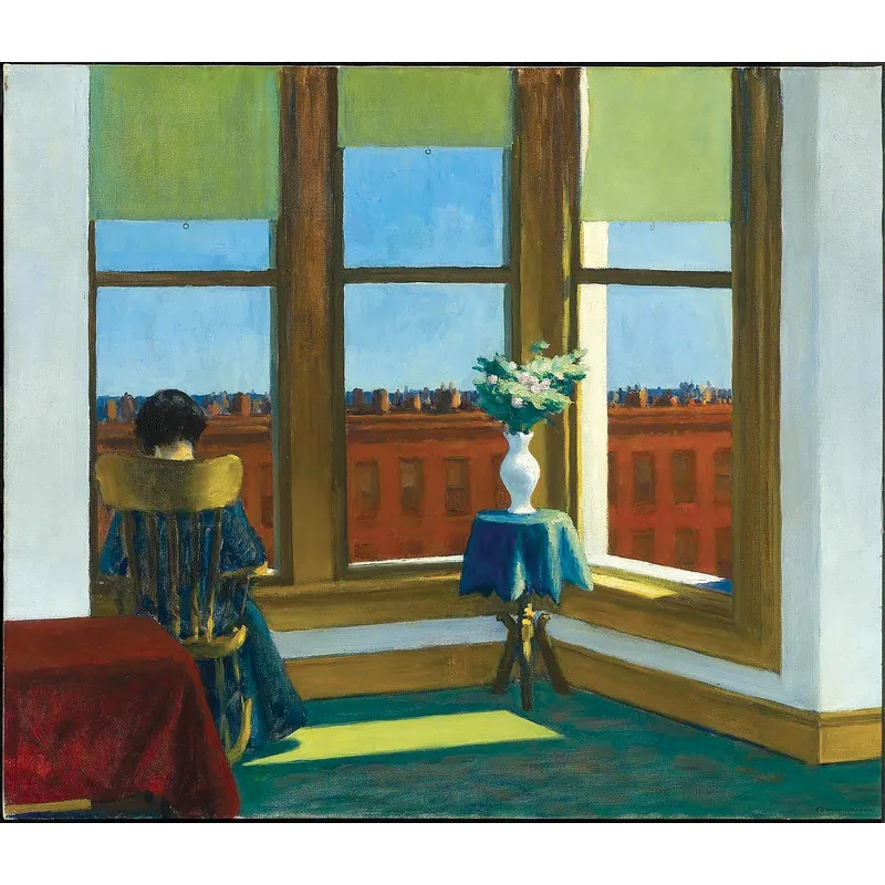 Handgeschnittenes Holzpuzzle - Edward Hopper - Brooklyn Room
