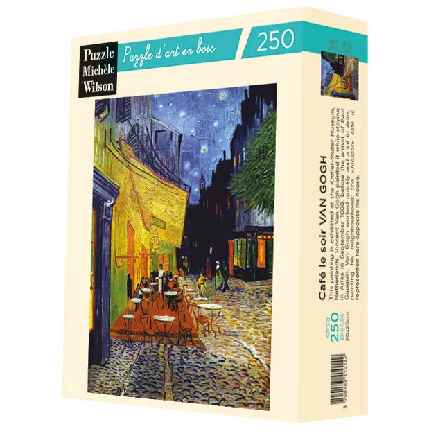 Handgeschnittenes Holzpuzzle - Le Café Le Soir, Van Gogh