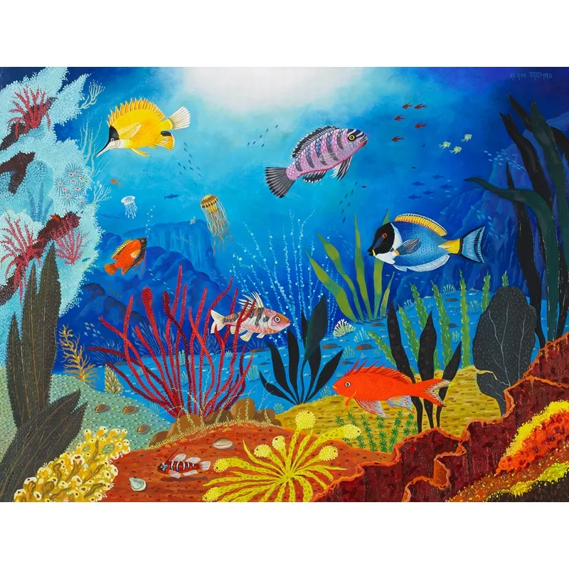 Handgeschnittenes Holzpuzzle - Tropical Fish