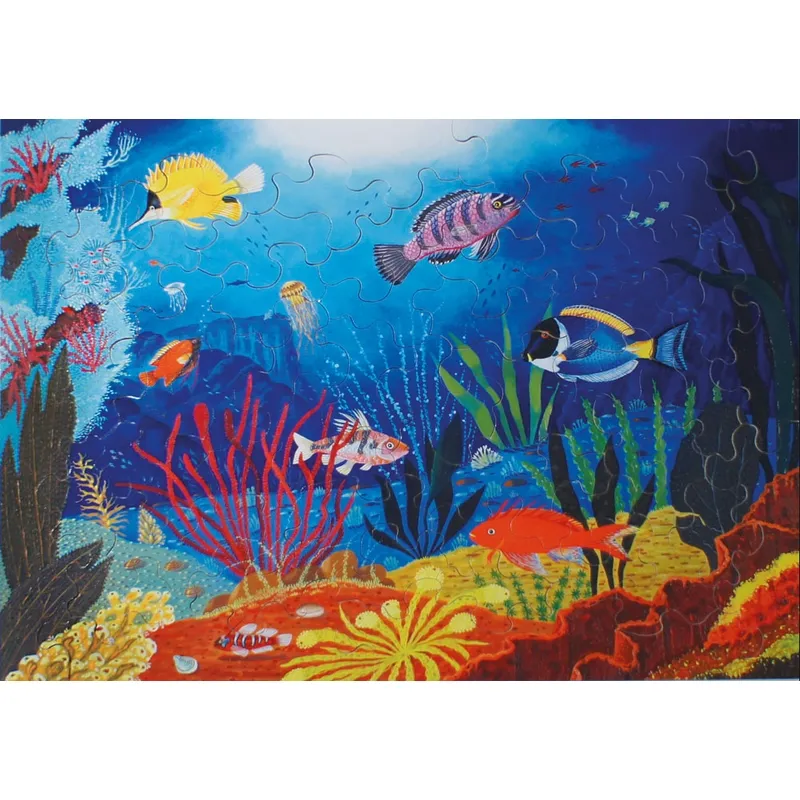 Handgeschnittenes Holzpuzzle - Tropical Fish