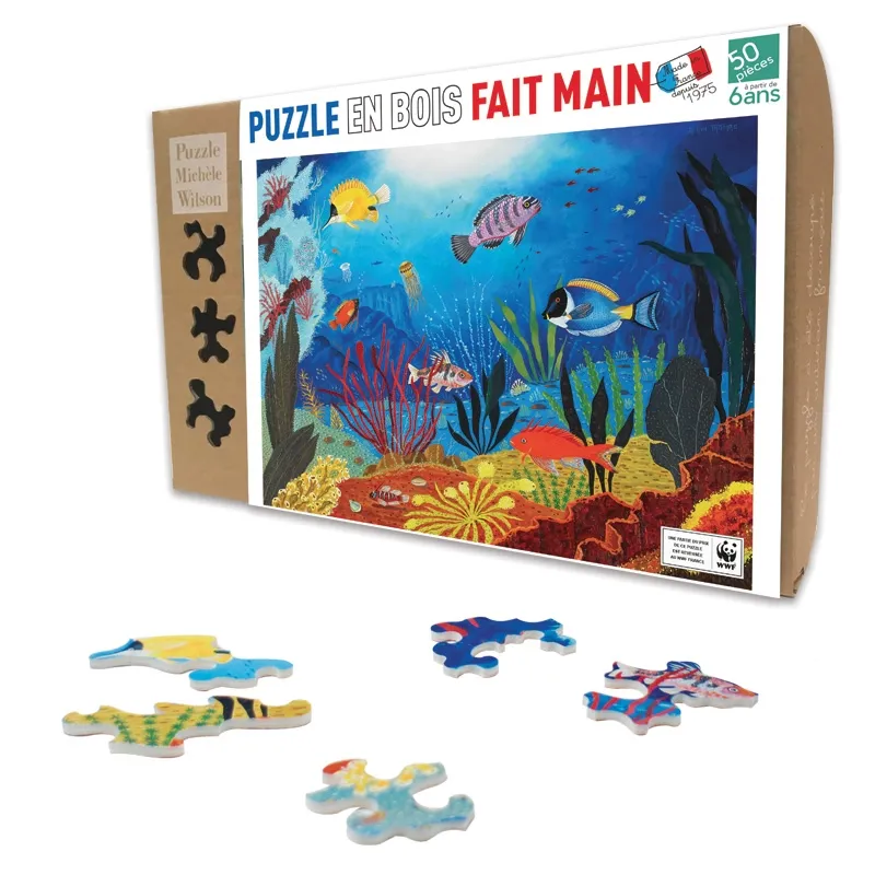 Handgeschnittenes Holzpuzzle - Tropical Fish