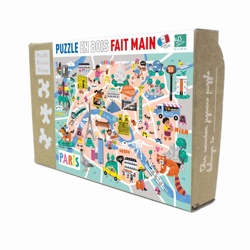 Handgeschnittenes Holzpuzzle - Balade A Paris