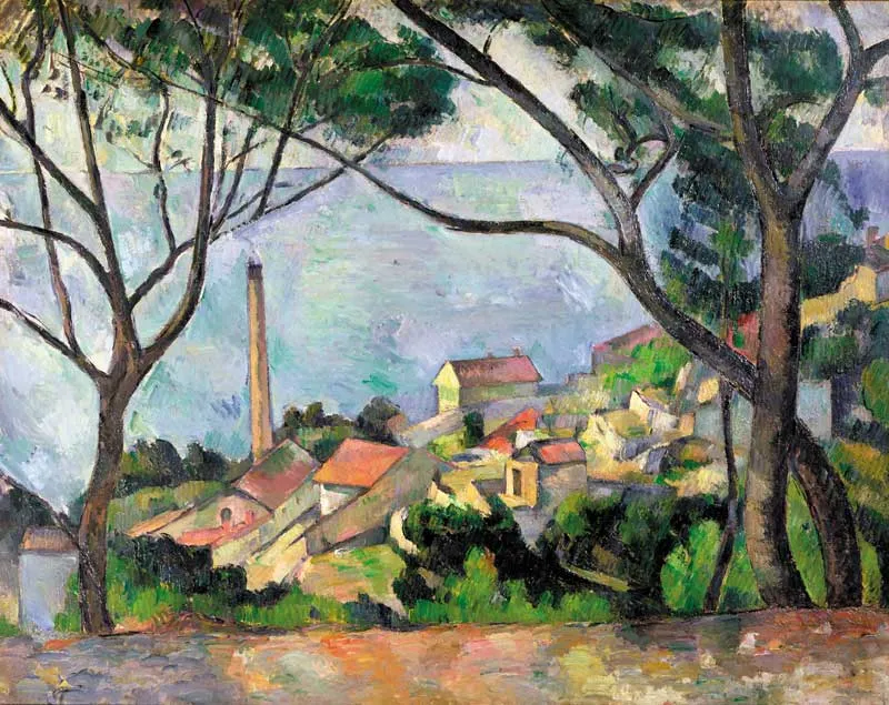 Handgeschnittenes Holzpuzzle - Vue Sur L'Estaque, Paul Cézanne