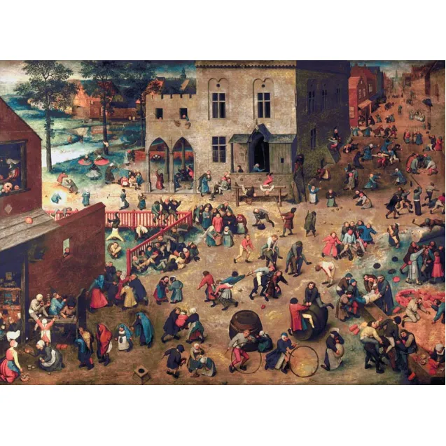 Handgeschnittenes Holzpuzzle - Brueghel : Jeux D'Enfants