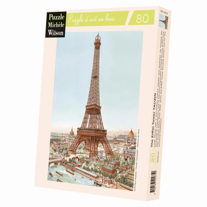 Handgeschnittenes Holzpuzzle - La Tour Eiffel, Louis Tauzin