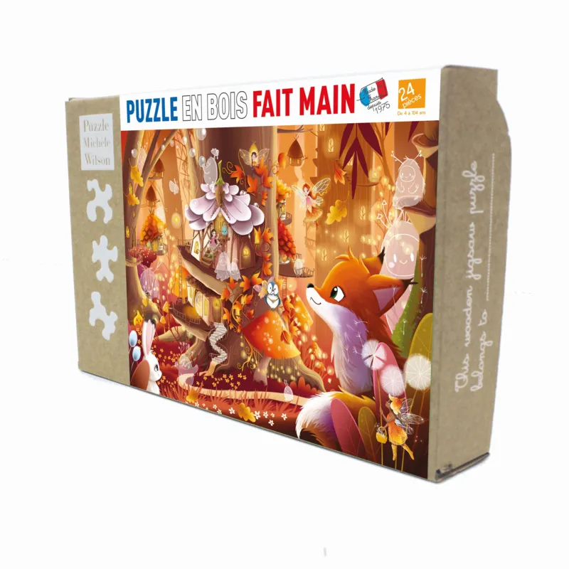 Handgeschnittenes Holzpuzzle - Maison Des Fées
