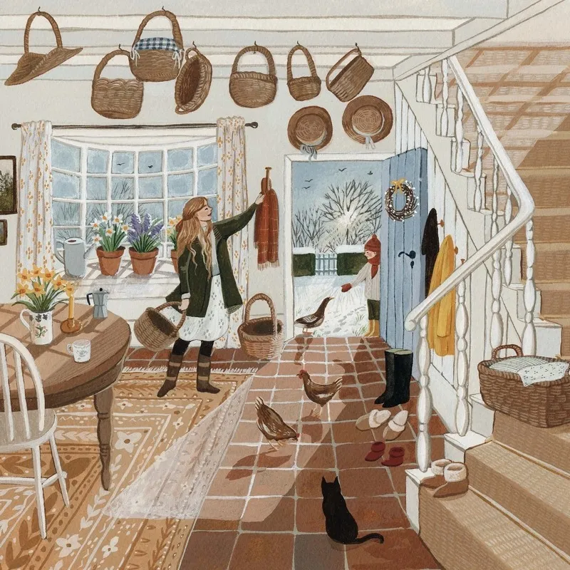 Handgeschnittenes Holzpuzzle - Le Printemps À Ma Porte, Robin Elise Pieterse