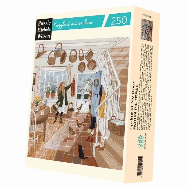 Handgeschnittenes Holzpuzzle - Le Printemps À Ma Porte, Robin Elise Pieterse