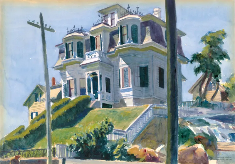 Handgeschnittenes Holzpuzzle - La Maison Des Haskell, Edward Hopper