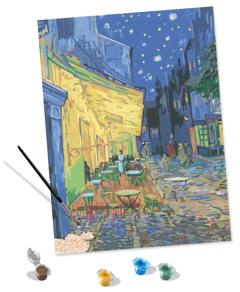 Malen nach Zahlen - CréArt - Caféterasse am Abend