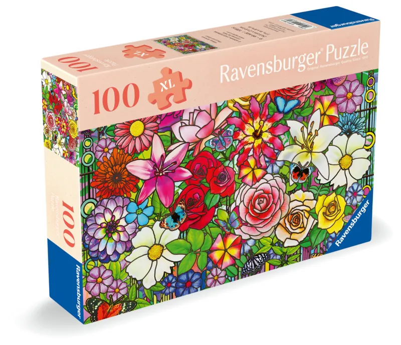 Wellness & Puzzle - Buntglasblumen